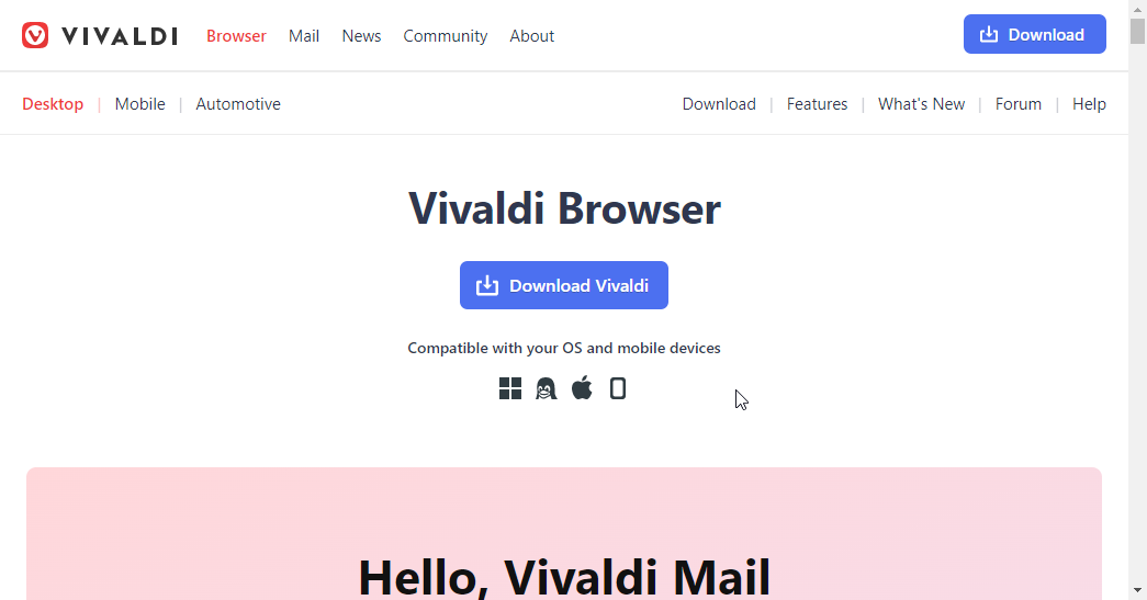 Vivaldi лучший браузер для Fedora