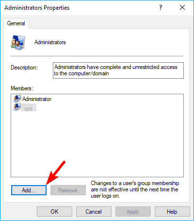 adicionar propriedades de administrador do usuário Não é possível reproduzir som no laptop