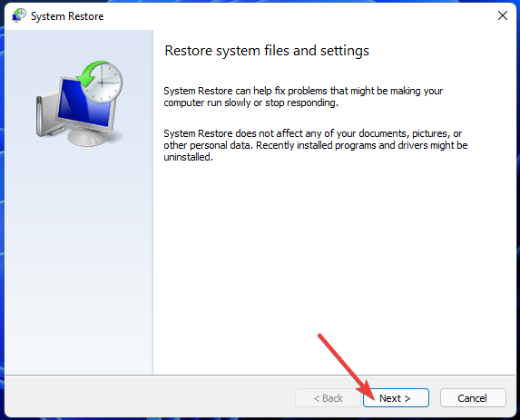 Σφάλμα ενεργοποίησης του εργαλείου επαναφοράς συστήματος των Windows 11 0x87e10bc6
