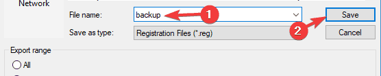 сигурносна копија еке датотека регистра који не отварају Виндовс 7