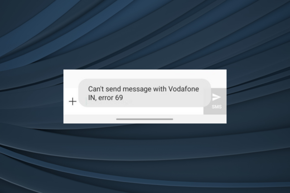 შეასწორეთ შეცდომა 69 Vodafone