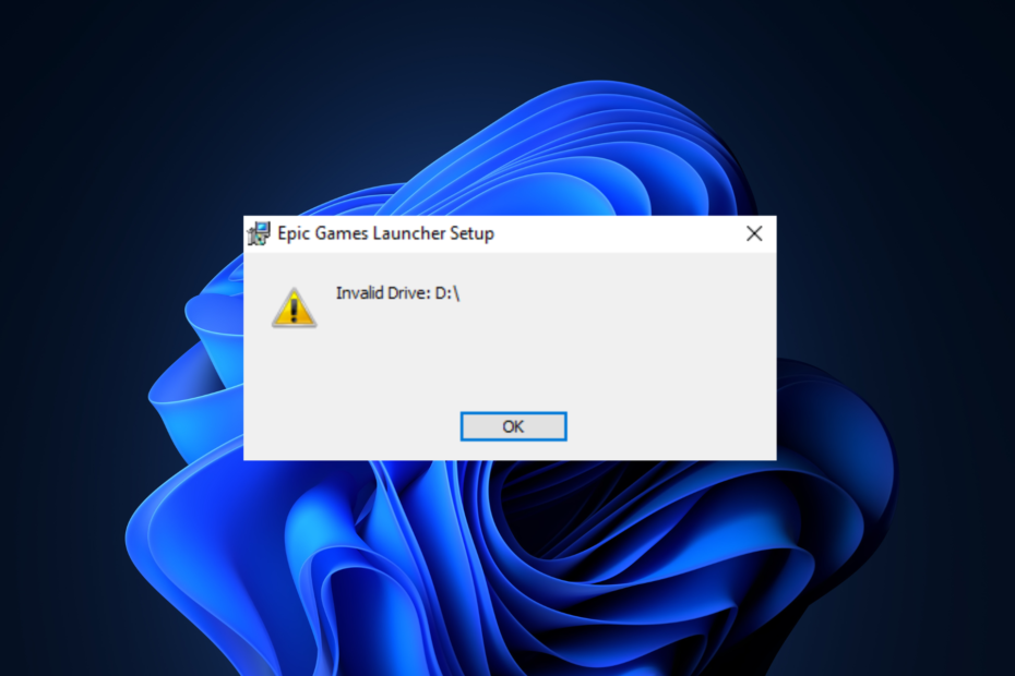 Epic Games Installer Invalid Drive Error x Способи її виправлення