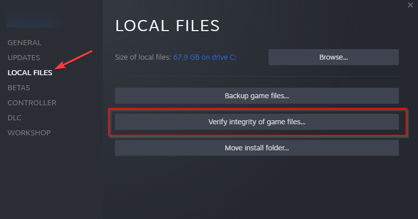 Verify-Integrity-of-games-files - во время воспроизведения проекта не удалось подключиться к серверу