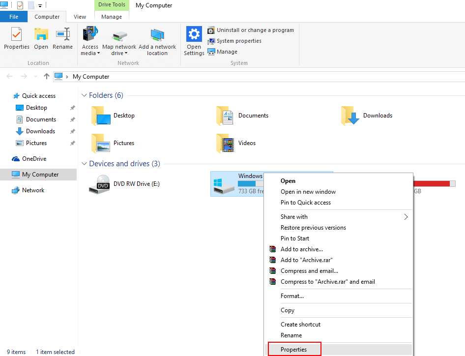 Windows 10 조각 모음 프로세스 단계별