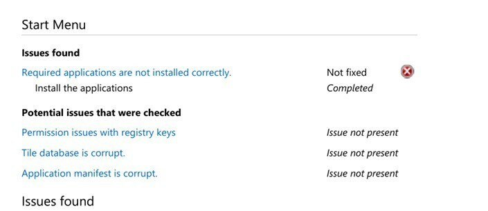 KB3176495 KB890830 เมนูเริ่มต้นของ Cortana ล้มเหลว