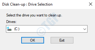 Výzva k vyčištění disku Vyberte jednotku, kterou chcete vyčistit, OK