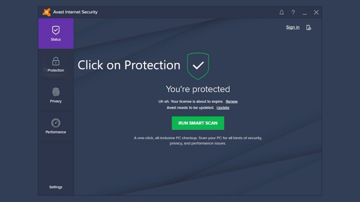 Antivirus, das VPN blockiert
