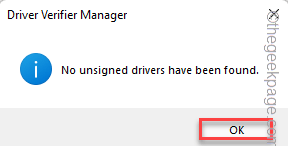 Driver Verifier Manager ขั้นต่ำ