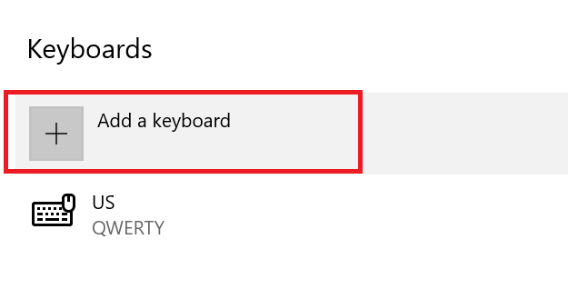 Windows 10 добавляет клавиатуры