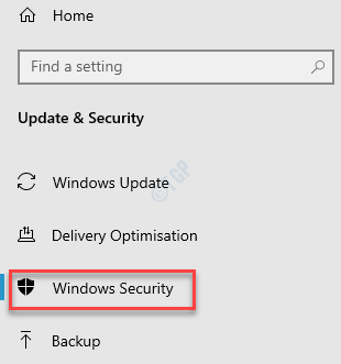 تحديث الإعدادات والأمان أمن Windows