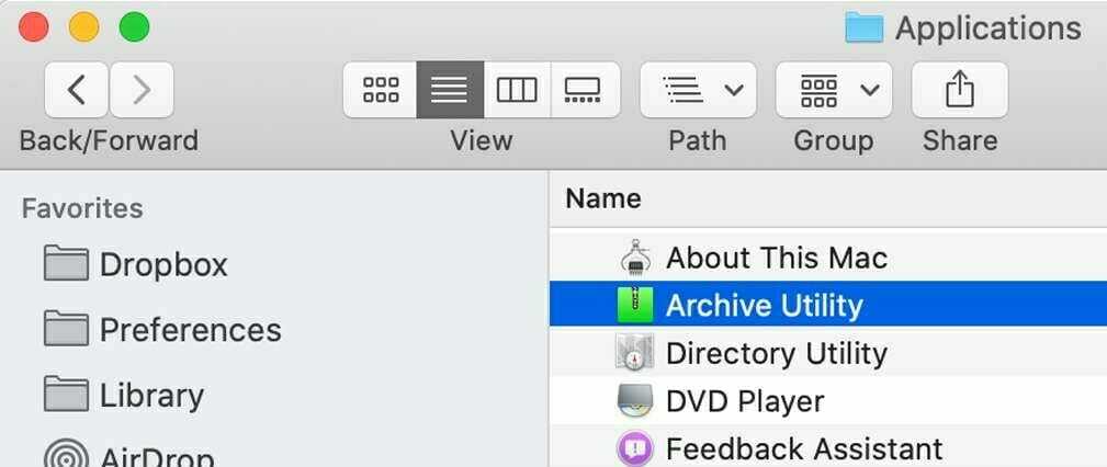utilitar de arhivare cum să zip multe foldere mac