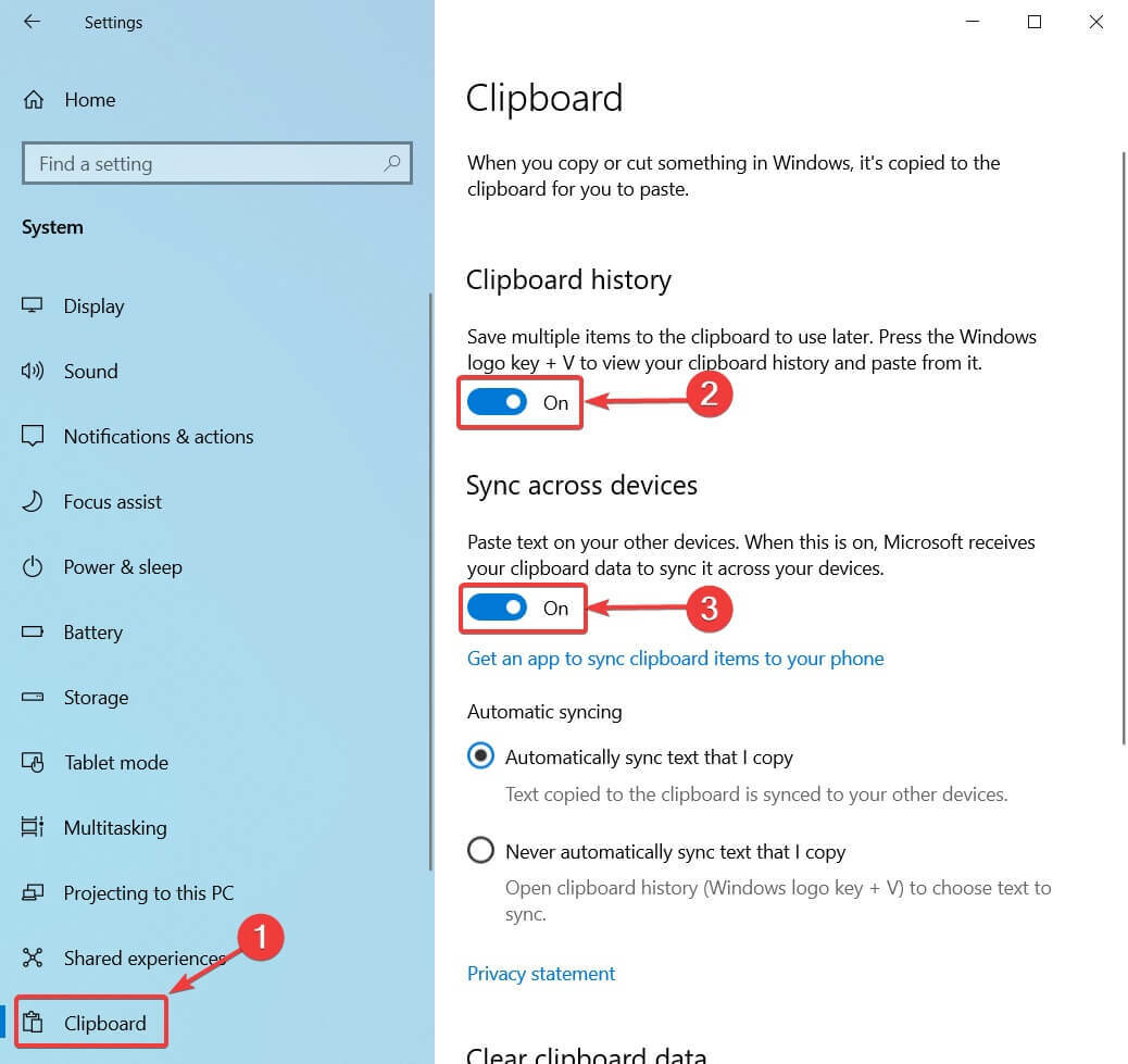 Kaip naudoti naują „Windows 10“ mainų srities istoriją ir sinchronizavimą