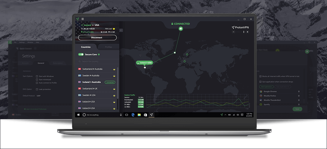 ProtonVPN beskytter deg online