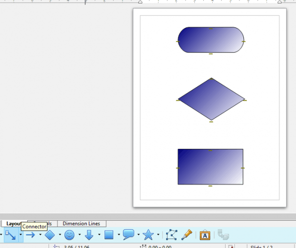 Flussdiagramm in Libre Office