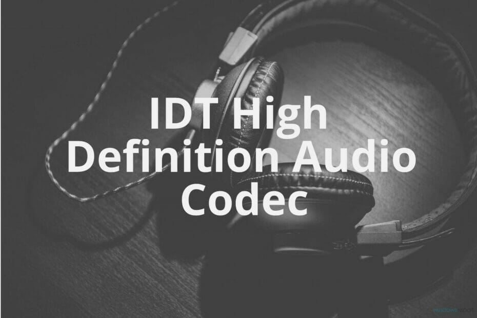 Fix idt high definition audio codec har et driverproblem