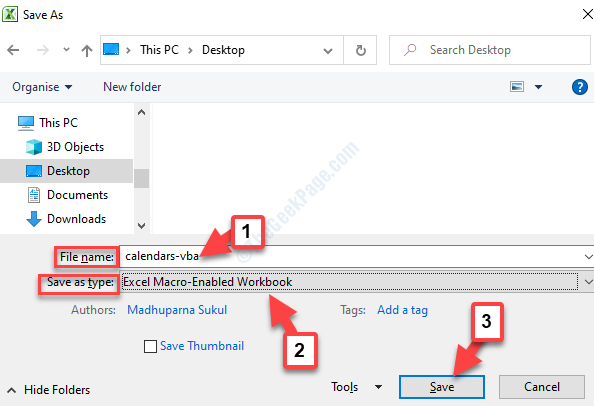 Selecteer locatienaam Het bestand Opslaan als Type Excel Macro Ingeschakeld Werkmap Opslaan