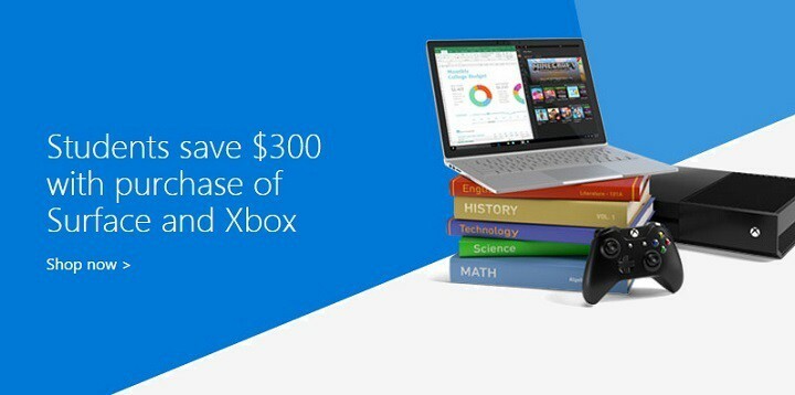 Microsoft erbjuder studenter en gratis Xbox One i ett paket med Surface Pro 4 eller Surface Book