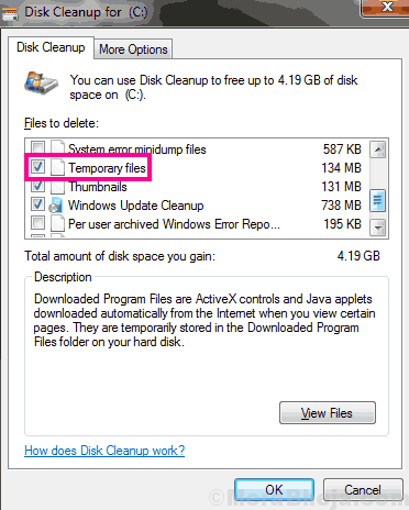 Cleanmgr Sel Detectada violação de driver temporário do Windows 10