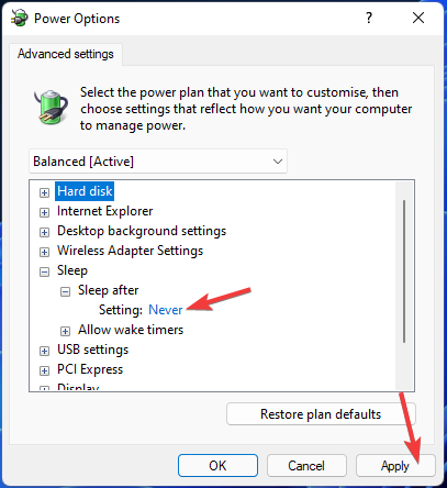 Aplicați butonul eveniment ID 41 Windows 11