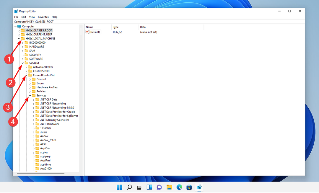 hkey lokalna pogreška ažuriranja sustava Windows 11 0x80070422