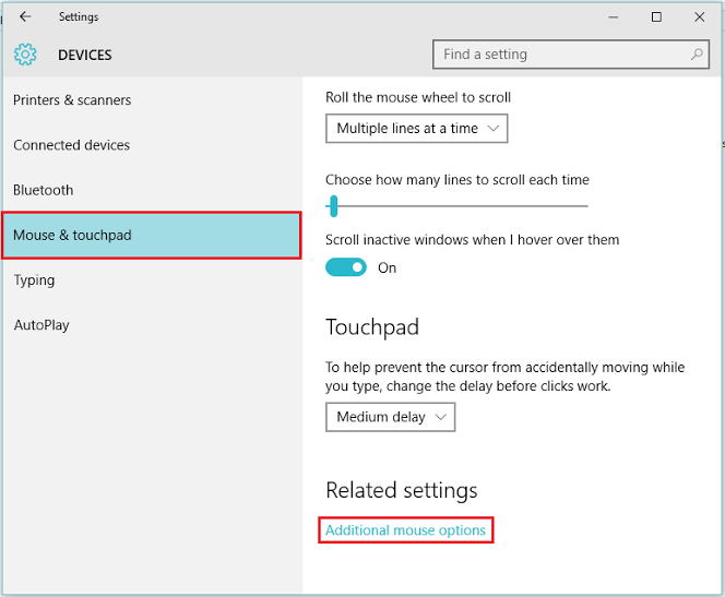 Comment activer le verrouillage des clics dans Windows 10
