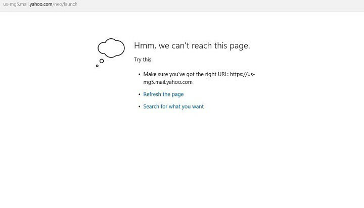 "Vi kan inte nå den här sidan" Edge-fel visas igen i Windows 10-byggnader