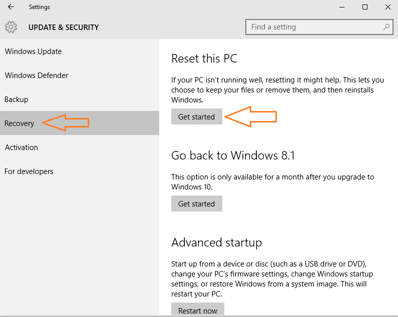 A Windows 10 visszaállítása fájlok elvesztése nélkül