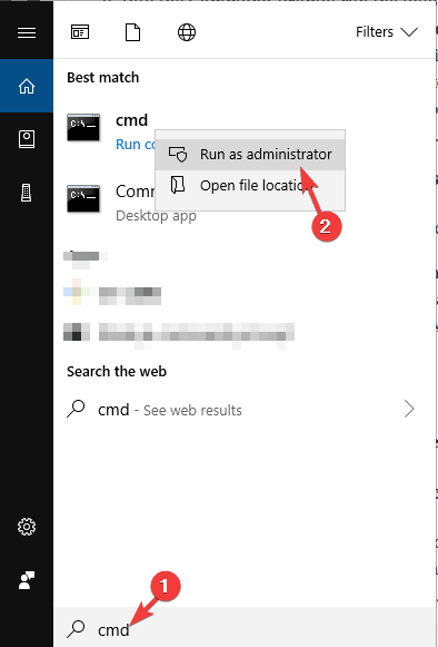 amministratore del prompt dei comandi Windows non riesce a trovare il certificato