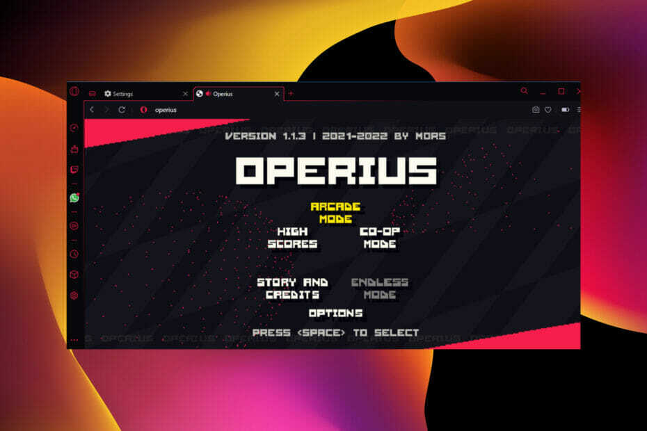 Opera GX Offline-Spiel