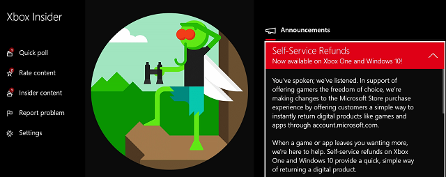 Microsoft introducerer refusioner for digitale køb til Xbox One og Windows 10