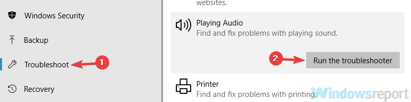 อาจมีปัญหากับอุปกรณ์เสียงของคุณ Windows 10