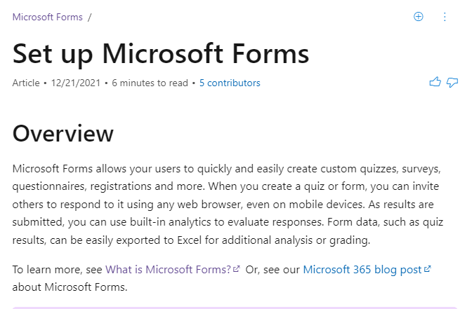 როგორ ჩართოთ Microsoft Forms ანგარიში Windows-ის განახლებისას