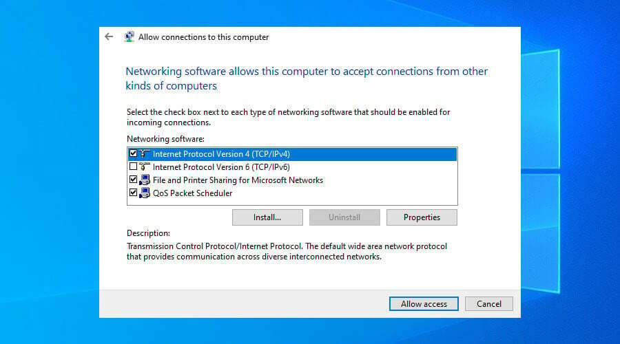 accepter les connexions au PC sous Windows 10