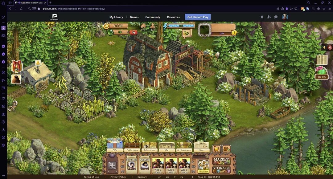 Gioco per browser non flash Klondike: The Lost Expedition.