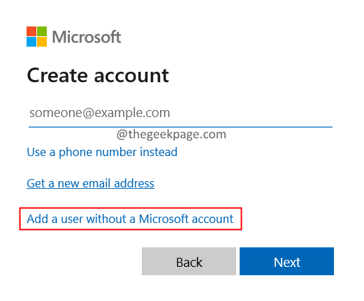 Προσθήκη χρήστη χωρίς λογαριασμό Microsoft
