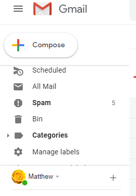 Le compte Gmail Bin ne reçoit pas les e-mails