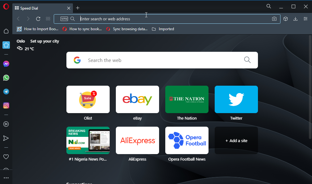 Opera bester Browser für Fedora