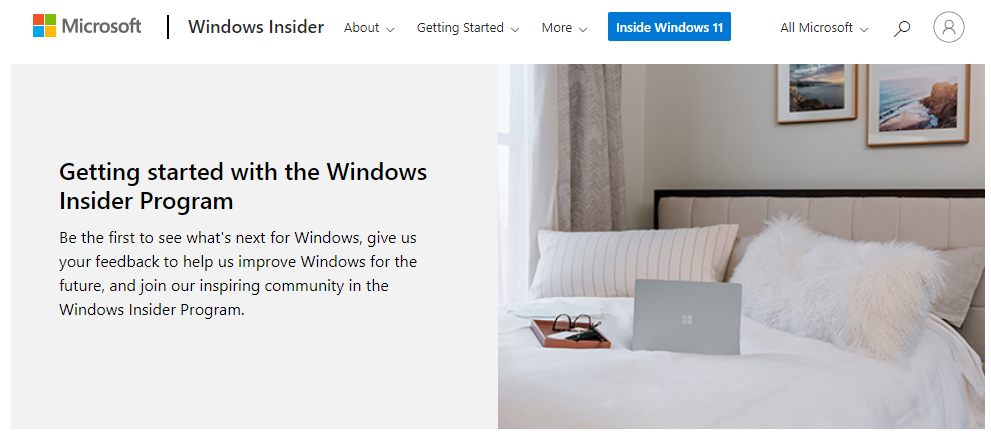 Pradėkite naudotis „Windows Insider“ programa