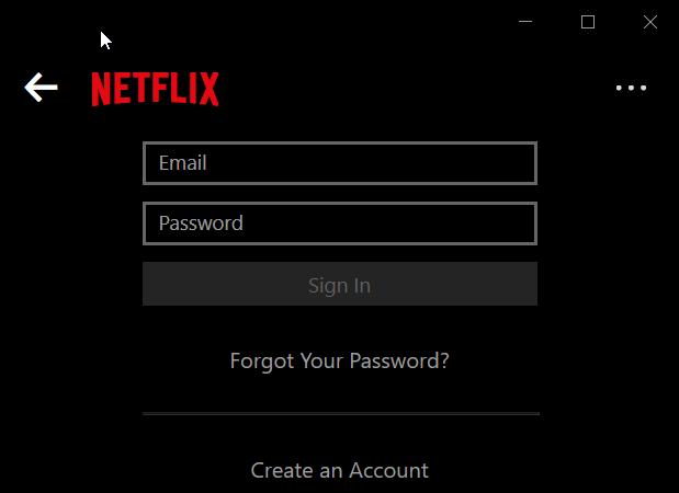 Netflix sign_in app_error 코드 100