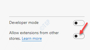 Edge拡張機能は他のストアからの拡張機能を許可します