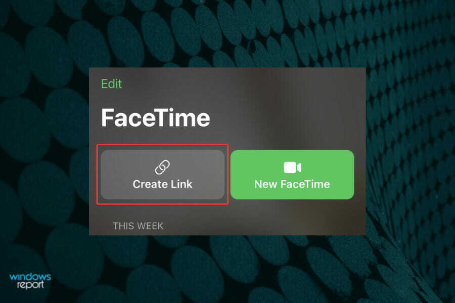 Utwórz link do Facetime