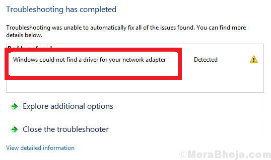 Windows konnte keinen Treiber für Ihren Netzwerkadapter finden