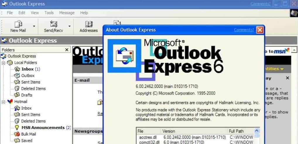 открыть PST файлы Windows 10 Outlook Express
