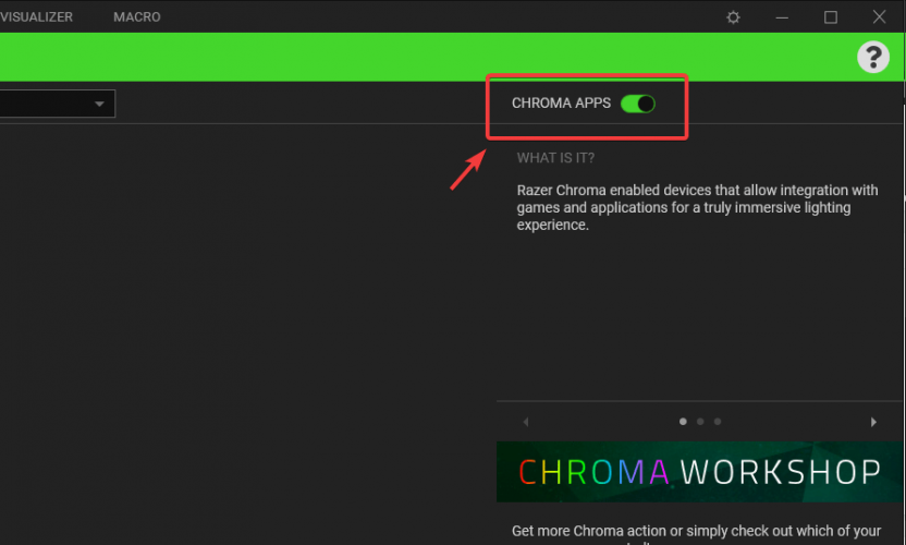 chroma aplikace zakazují problémy s klávesnicí Razer chroma