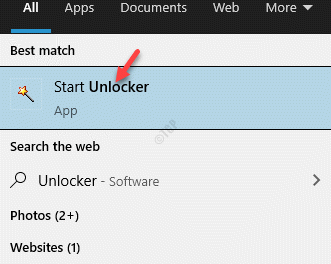 Windows Search Unlocker დაწყება Unlocker