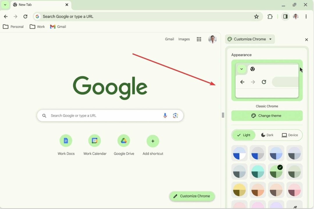 Chromes nye design lar deg tilpasse hjemmesiden din nå