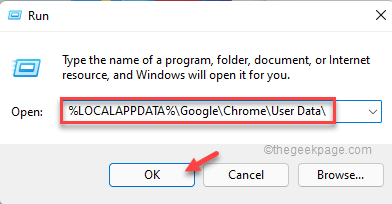 Exécution minimale des données utilisateur Chrome