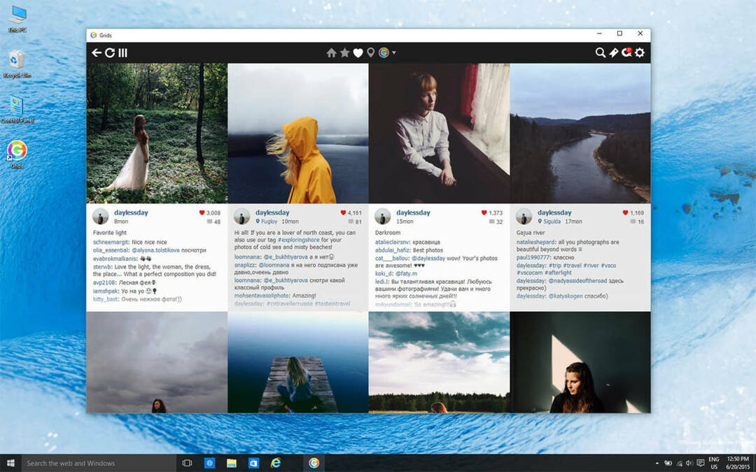Grids ir Instagram klients operētājsistēmai Windows 10, kuru ir vērts izrakstīties