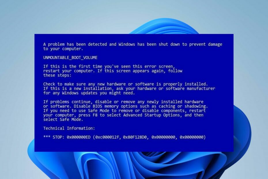 0x000000ED BSOD: Unmountable Boot Volume [Oprava chyby]