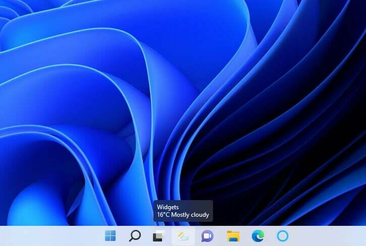 Икона на лентата на задачите за времето Windows 11 Времето в лентата на задачите